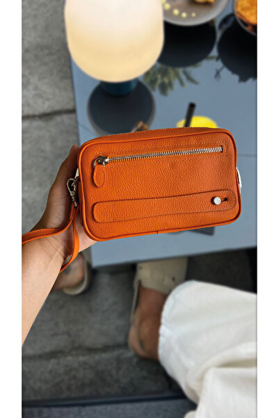 AKING حقيبة يد مشفرة من الجلد الطبيعي