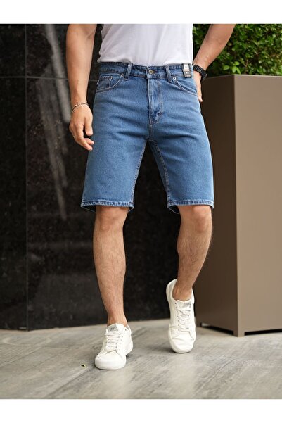 BY İMPALA MODA Ανδρικό τζιν σορτς με άνετη εφαρμογή