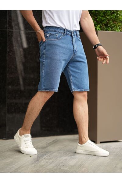 BY İMPALA MODA Ανδρικό τζιν σορτς με άνετη εφαρμογή