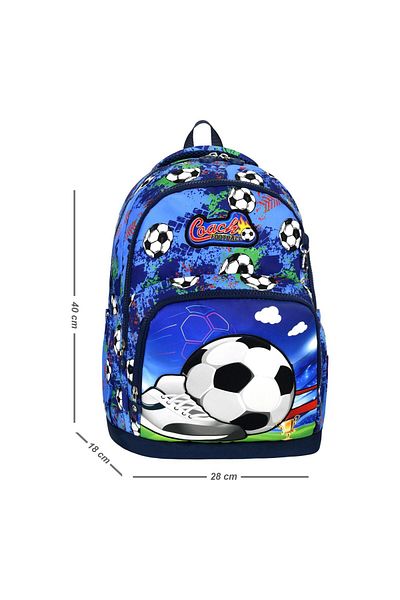 Mashotrend Coach Football Ball School Bag - Τσάντα Δημοτικού Σχολείου με Θερμική Διατροφή και Μολύβι