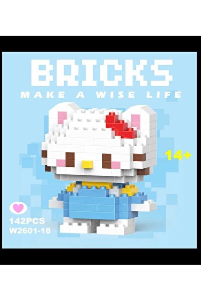 Genel Markalar Sanrio Hello Kitty Bricks Karakter Figürü 3D Yapboz Puzzle Yapı Oyuncakları
