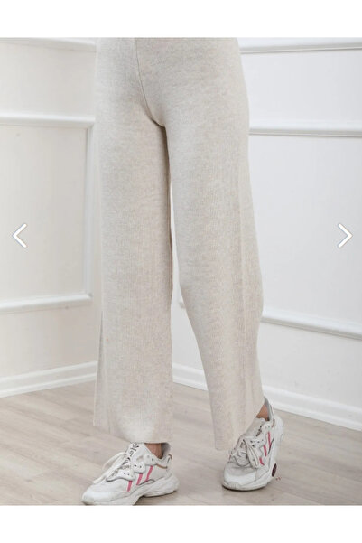 Esperar بنطلون نسائي شتوي مريح - ساق واسعة وخصر مطاطي