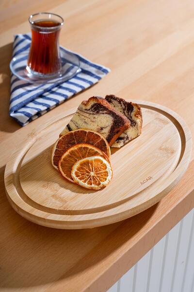 ACAR Farfurie Ovala de Prezentare Bambus - 30 cm