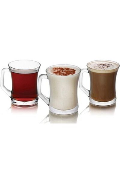Paşabahçe لاف 225 سم مكعب 3 قطع زجاج شاي وقهوة بمقبض