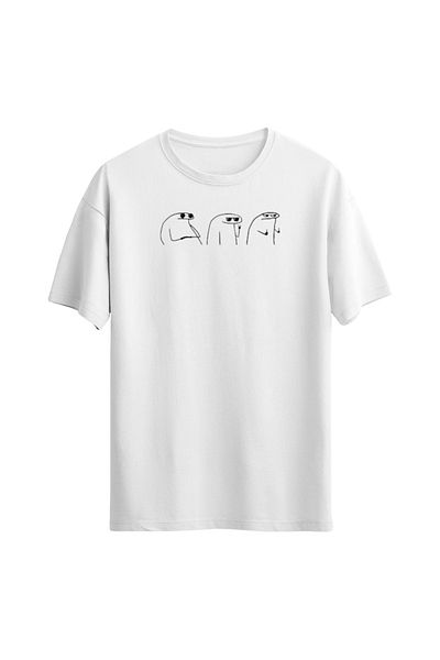 Açık Garaj Öcük Frends Unisex Μινιμαλιστικό μοτίβο κανονικό μπλουζάκι