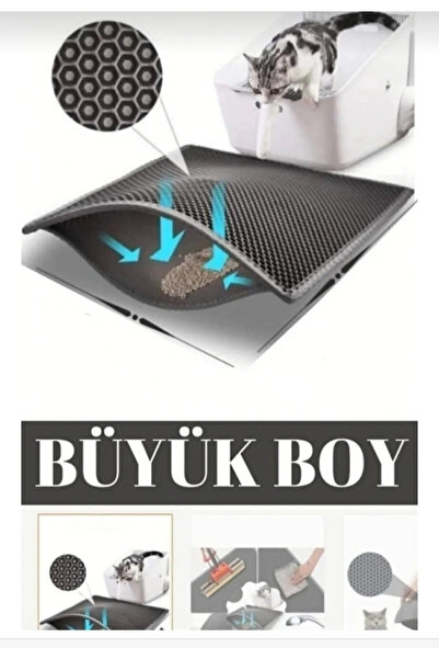 Genel Markalar Büyük Boy Kedi Kumu Temizleme Paspası Elekli Kedi Tuvalet Önü ...