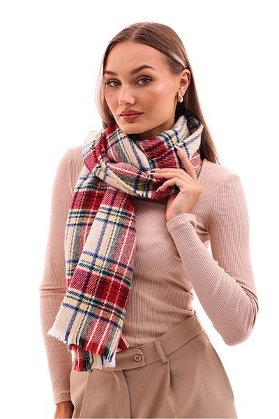 Ritagarcia Soft Textured Women's Plaid Scarf