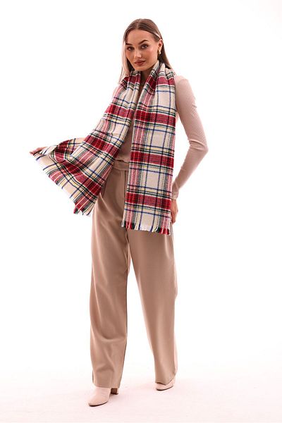 Ritagarcia Soft Textured Women's Plaid Scarf