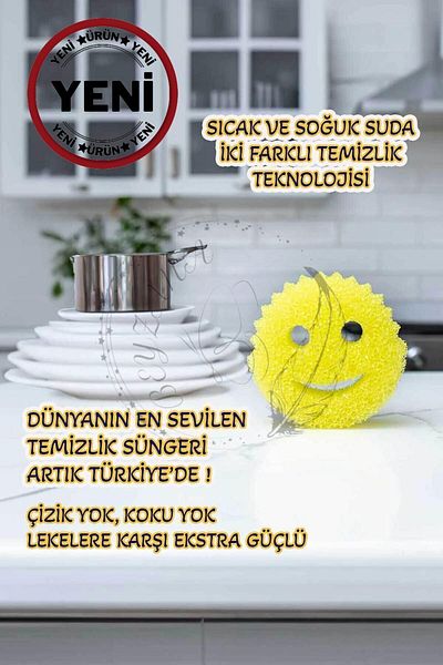 BEYZANA Extra Strong and Dish Sponge - Magic, Warm and Against Chilly Stains in Cold Water