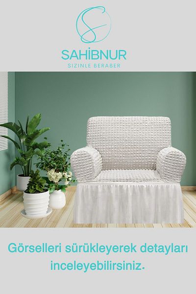 SAHİBNUR Fotoliu unic Wraparound - 1 bucată, pentru husă de scaun cu elastic și fustă