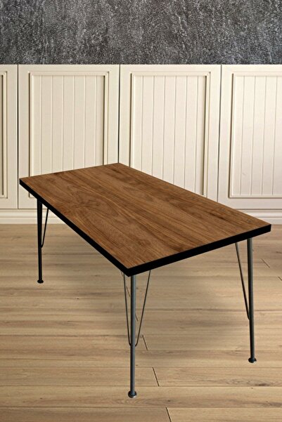 Modelvizyon New 60x90 Dekoratif Ceviz Mutfak Balkon Masası