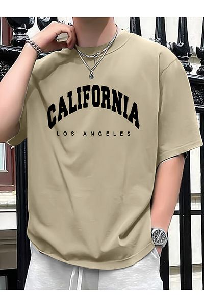 Let's Wear Ανδρικό μπλουζάκι Los Angeles Printed Premium California