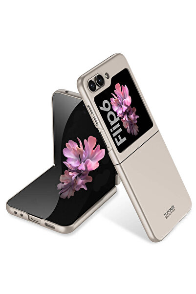 halkhouse Samsung Galaxy Z Flip 6 Kılıf Ultra İnce Mat Sert Şık Lüks Kıpta Kapak