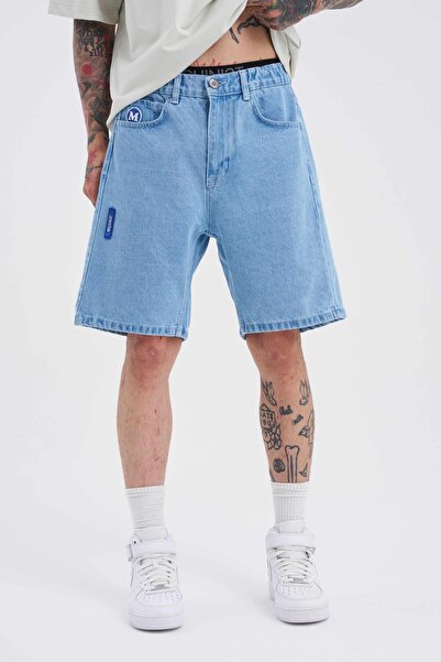 Machinist Men's Light Blue Basic Jean Shorts