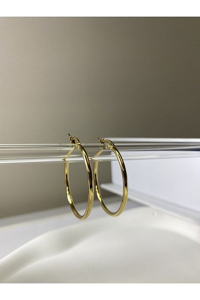 stainles steel Steel 3 cm Clip Hoop Earrings