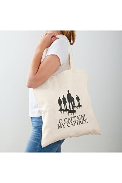 Atölye Semperra Dead Ozanlar Society - Oh Captain My Captain Raw Cloth Bag