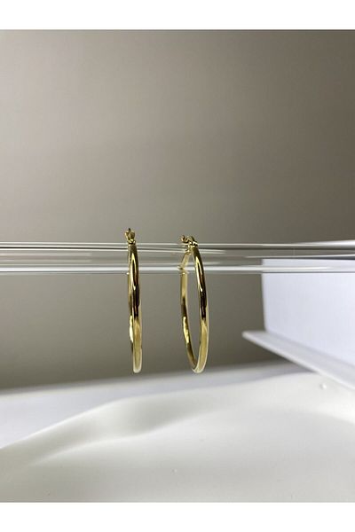 stainles steel Steel 3 cm Clip Hoop Earrings