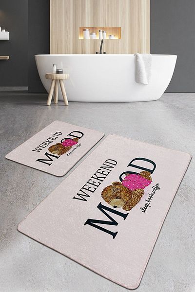 Chilai Home Weekend Mood - 2 Pieces Djtbanyo Bathroom Rug Set