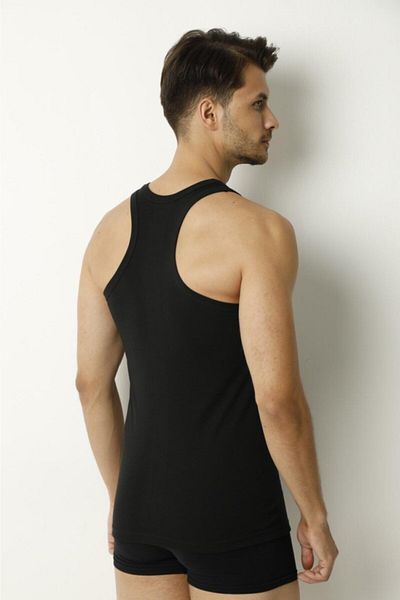 PİERLES Men's 6-Piece Rib Sports Undershirt - 100% Cotton