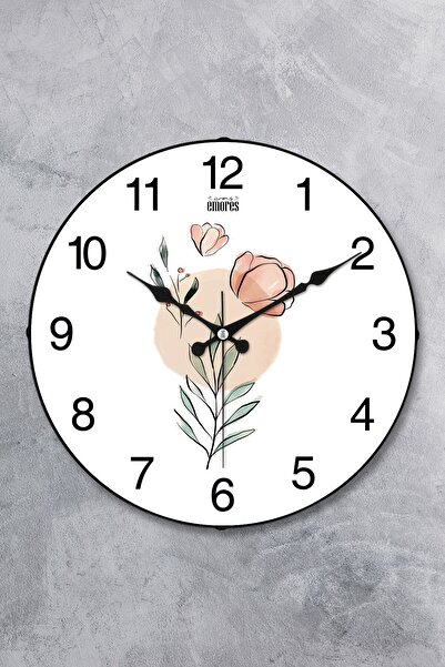 EMORES 36 CM DEKORATİF GERÇEK CAM BOMBE SESSİZ MEKANİZMA DUVAR SAATİ