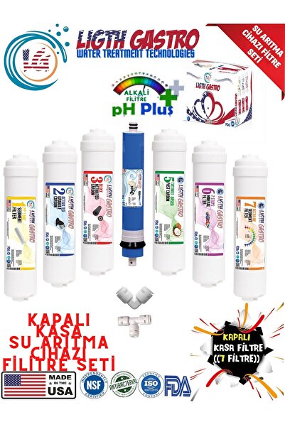 light gastro Kapalı Kasa Tüm Su Arıtma Cihazlarına Uygun 7 Li Filitre Takımı....