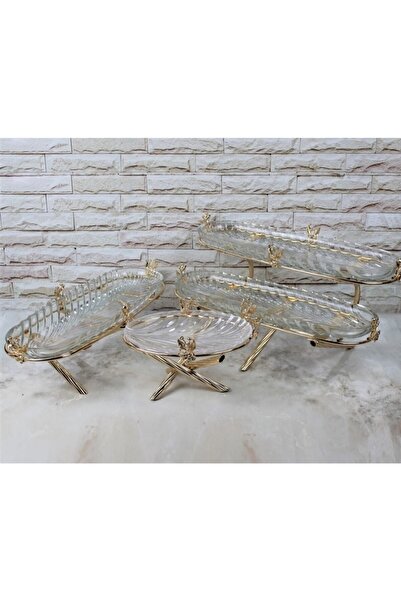 Kardelen Kristal 3'lü Cam Kahvaltı Servis Seti