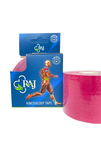 RAJ Pink Tape Kinesio Pain 5m X 5cm Athlete Tape Pain Tape Kinesiology