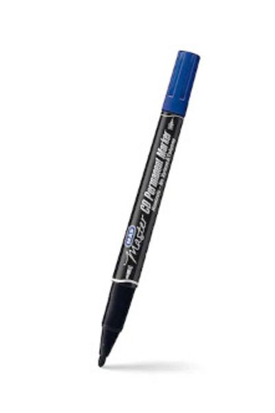 Mas Blue Ter 6414 Double End Permanent Marker 0.5 mm 1.0 mm (Pack of 12)