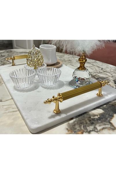 castle marble -Classic Natural Bullet Promise / Engagement Tray-