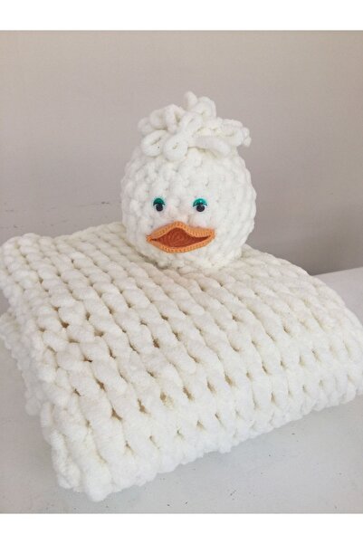 Hanımeller Uyku Arkadaşlı Örme Bebek Battaniyesi