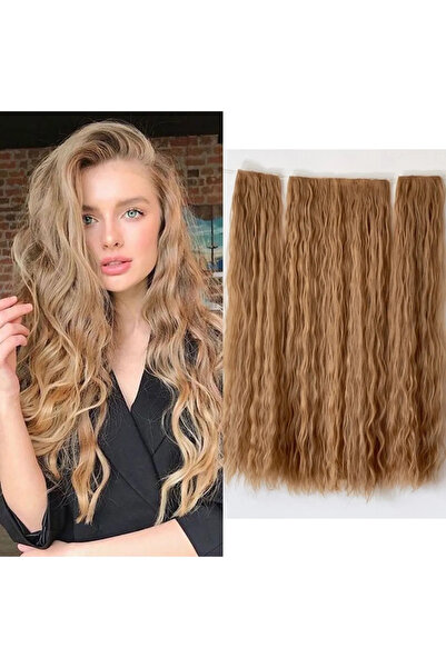 Fenomen Peruk Yarımay+2 Yan Karamel Dalgalı Çıt Çıt