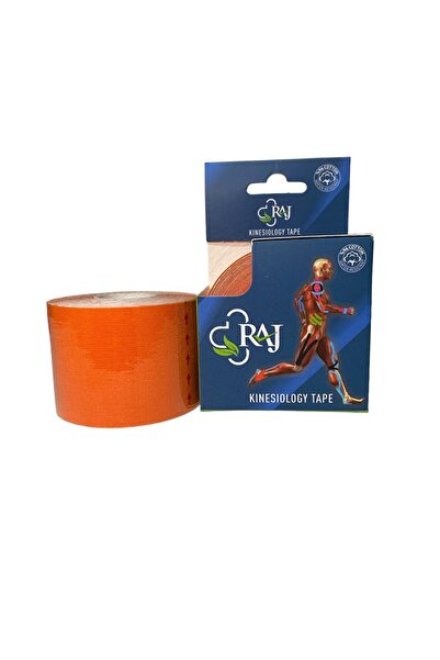 RAJ Kinezyo Tape Band Turuncu Renk Sporcu Bandı Ağrı Bandı 5mt X 5cm