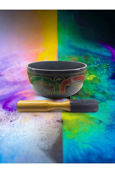 DOĞAL TAŞ CENNETİ Meditasyon Çanı Yoga Çanı Tibet Çanağı 18,5 Cm Ses Terapi