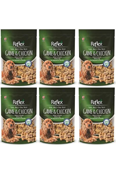 Reflex Yarı Yumuşak Av Hayvanlı-tavuklu Köpek Ödül Maması 150 gr 6'lı Set