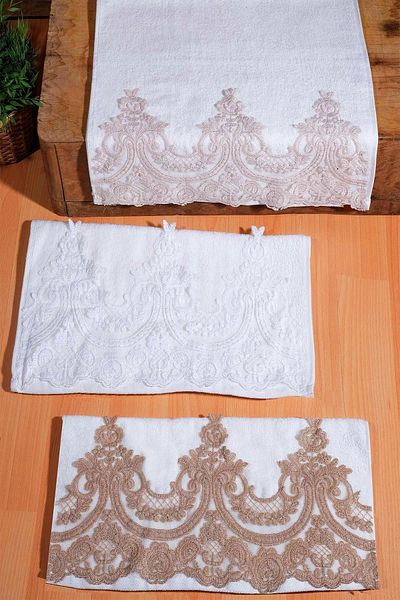 Comfort Home Σετ πετσετών χεριών και προσώπου Carmen 3 τεμαχίων |   Πετσέτα κεφαλιού |   50x90 εκ |   100% βαμβάκι