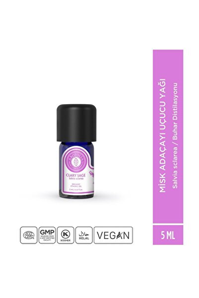 arotolia %100 Organik Sertifikalı Misk Adaçayı Uçucu Yağı 5 ml Vegan
