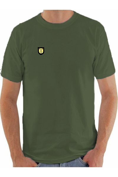 CLASSY.MODA Μπλουζάκι Unisex από βαμβακερό εμπριμέ λευκό με λαιμόκοψη