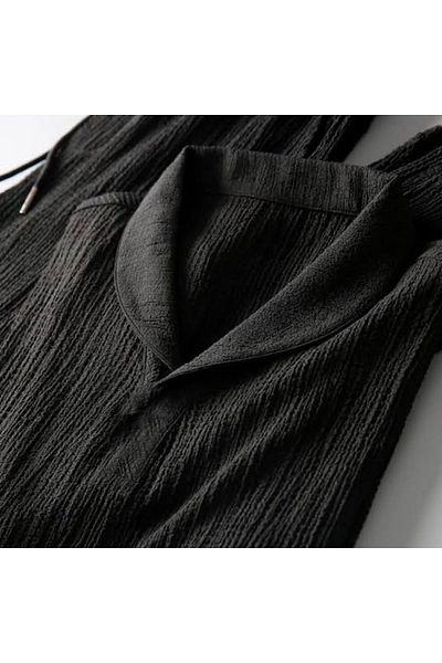 viperkombin 2-Piece Crinkle Fabric T-Shirt and Sweatpants Set - Bürümcük