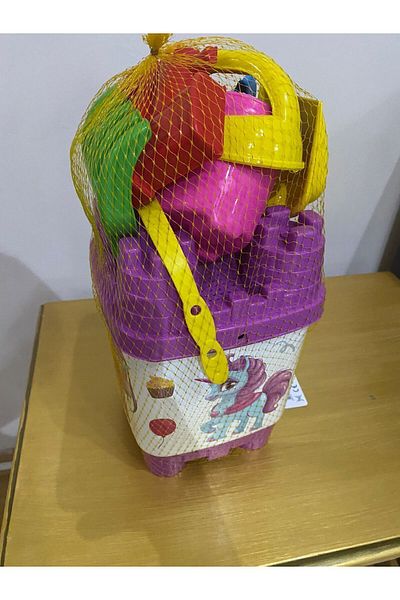 BESTTOYS Large Size Purple Castle Sand Bucket Set - Sand Figure Toy with Waterer