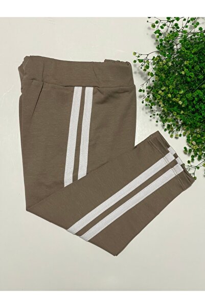 Pamuk şekeri çocuk giyim Şeritli tayt