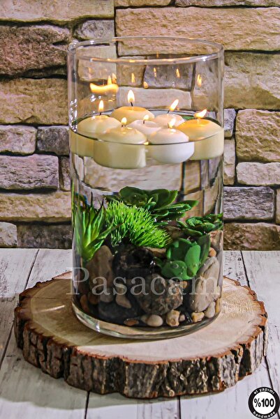 Paşabahçe Delizli El Imalati 50 Cm - El Işciliği Silindir Vazo Cam Ps50 Kalın Taban