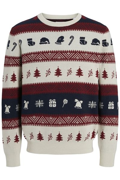 Jack & Jones Pullover XMAS SNOWBALL Strickpullover
