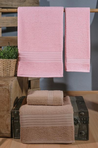 Comfort Home Mimosa 4dílná sada ručníků| Sýrová sada| Sada ručníků| 100% Bavlna