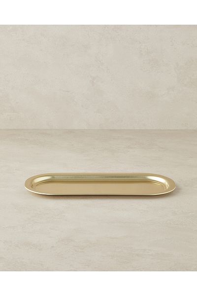English Home Cordie Gold Metal Tray - 35x15 cm