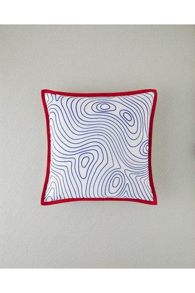 English Home Martina Dijital Kırlent Kılıfı Kırmızı