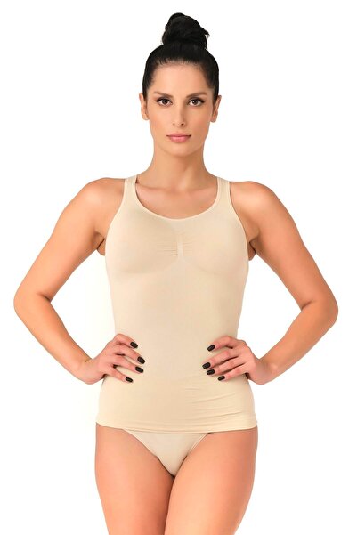 by HW Ženska potkošulja sa dugim korzetom u boji kože Oblikuje figuru