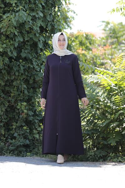 Zey&Ka Butik Büyük Beden Kolu Taş Detay Ferace