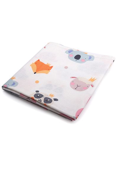 İpek Kehribar Baby Blanket Muslin Cover Multi-Purpose Muslin Stroller Cover 110x110cm Koala