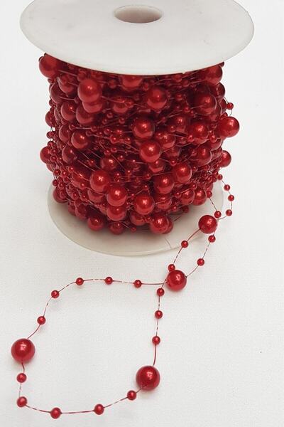 ALAZ TASARIM HOBİ Perla cu franjuri burgundy