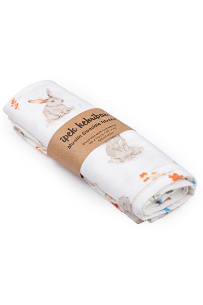 İpek Kehribar بطانية أطفال غطاء موسلين غطاء عربة أطفال موسلين متعدد الأغراض 1...